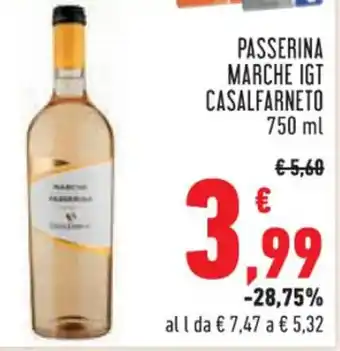 Conad PASSERINA MARCHE IGT CASALFARNETO 750 ml offerta