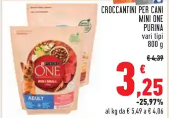 Conad CROCCANTINI PER CANI MINI ONE PURINA vari tipi 800 g offerta