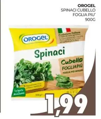 Eté OROGEL SPINACI CUBELLO FOGLIA PIU' 900 G offerta