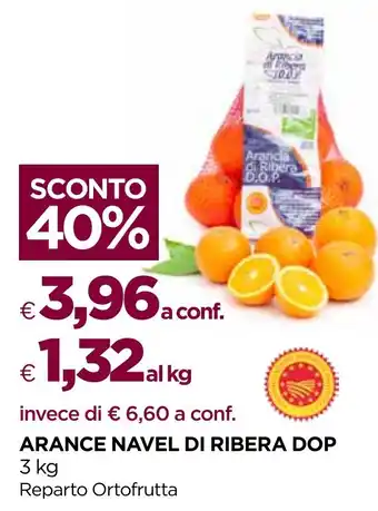 Unicoop ARANCE NAVEL DI RIBERA DOP 3 kg offerta