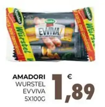 Eté AMADORI WURSTEL EVVIVA 5X100G offerta
