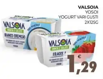 Eté VALSOIA YOSOI YOGURT VARI GUSTI 2x125G offerta