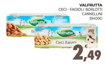 Eté VALFRUTTA CECI - FAGIOLI BORLOTTI CANNELLINI 3X400G offerta