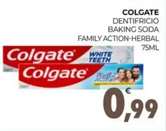 Eté COLGATE DENTIFRICIO BAKING SODA FAMILY ACTION-HERBAL 75ML offerta