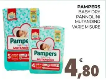 Eté PAMPERS BABY DRY PANNOLINI MUTANDINO VARIE MISURE offerta