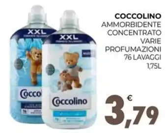Eté COCCOLINO AMMORBIDENTE CONCENTRATO VARIE PROFUMAZIONI 76 LAVAGGI 1,75L offerta
