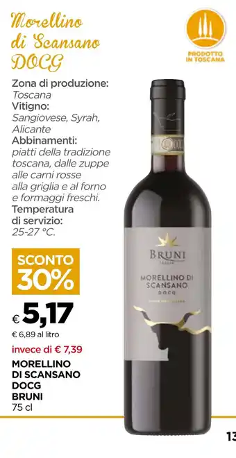 MORELLINO DI SCANSANO DOCG BRUNI 75 cl