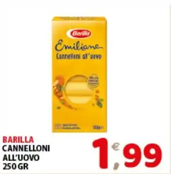 BARILLA CANNELLONI ALL'UOVO 250 GR