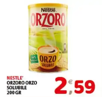 Mio Market NESTLE' ORZORO ORZO SOLUBILE 200 GR offerta