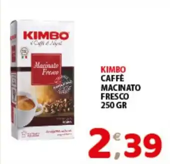 Mio Market KIMBO CAFFE MACINATO FRESCO 250 GR offerta