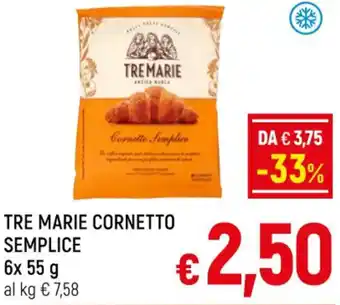Famila Market TRE MARIE CORNETTO SEMPLICE 6x 55 g offerta