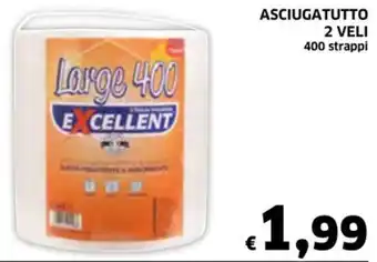 Ecu Discount ASCIUGATUTTO 2 VELI 400 strappi offerta