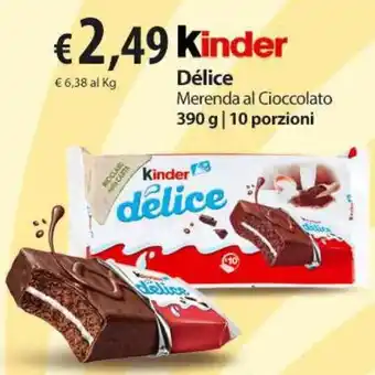 Extra Supermercati Kinder Délice Merenda al Cioccolato 390 g | 10 porzioni offerta