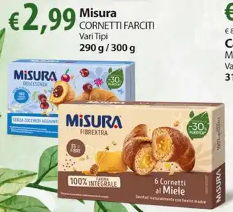 Extra Supermercati Misura CORNETTI FARCITI Vari Tipi 290 g/300 g offerta