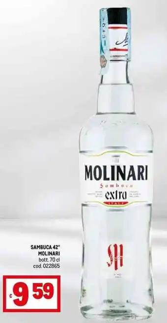 Metro SAMBUCA 42° MOLINARI bott. 70 cl cod. 022865 offerta