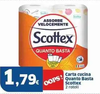 Sigma Carta cucina Quanto Basta Scottex 2 rotoli offerta