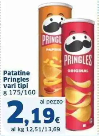 Sigma Patatine Pringles vari tipi g 175/160 offerta
