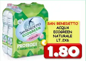 MercADone SAN BENEDETTO ACQUA ECOGREEN NATURALE LT.2X6 offerta