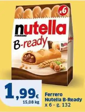 Sigma Ferrero Nutella B-Ready x 6 - g. 132 offerta