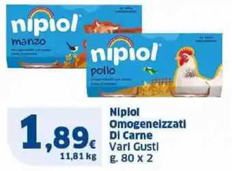 Sigma Nipiol Omogeneizzati Di Carne Varl Gusti g. 80 x 2 offerta