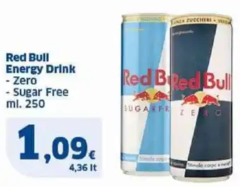 Sigma Red Bull Energy Drink - Zero - Sugar Free ml. 250 offerta