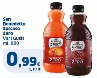 Sigma San Benedetto Succoso Zero Vari Gusti ml. 900 offerta