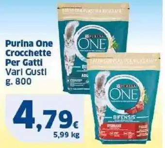 Sigma Purina One Crocchette Per Gatti Varl Gustl g. 800 offerta