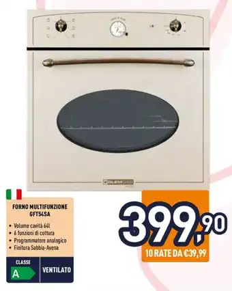Unieuro FORNO MULTIFUNZIONE GFT54SA offerta