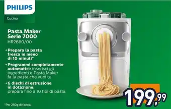 Unieuro PHILIPS Pasta Maker Serie 7000 HR2660/00 offerta