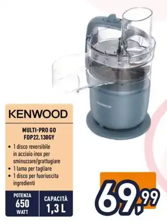 Unieuro KENWOOD MULTI-PRO GO FDP22.130GY offerta