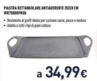 Unieuro PIASTRA RETTANGOLARE ANTIADERENTE 35X28 CM WR758BRPROQ offerta