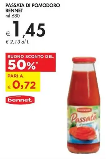 Bennet PASSATA DI POMODORO BENNET ml 680 offerta