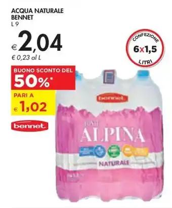 Bennet ACQUA NATURALE BENNET L9 offerta