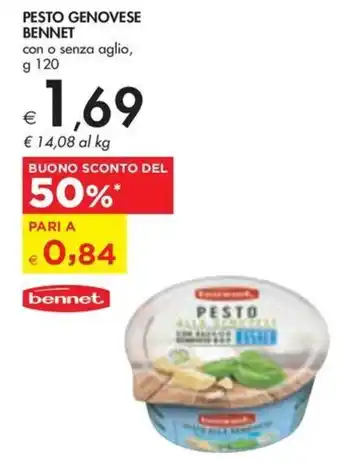 Bennet PESTO GENOVESE BENNET con o senza aglio, g 120 offerta