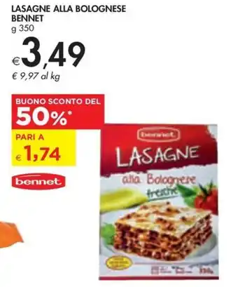 Bennet LASAGNE ALLA BOLOGNESE BENNET g 350 offerta