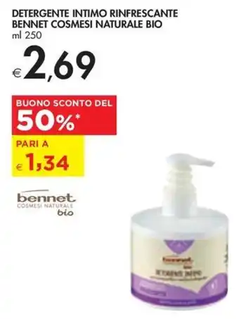 Bennet DETERGENTE INTIMO RINFRESCANTE BENNET COSMESI NATURALE BIO ml 250 offerta