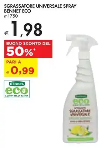 Bennet SGRASSATORE UNIVERSALE SPRAY BENNET ECO ml 750 offerta