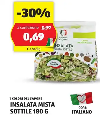 ALDI I COLORI DEL SAPORE INSALATA MISTA SOTTILE 180 G offerta