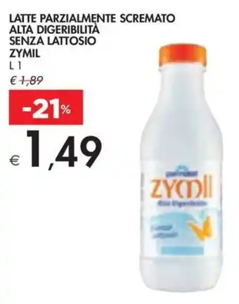 Bennet LATTE PARZIALMENTE SCREMATO ALTA DIGERIBILITÀ SENZA LATTOSIO ZYMIL L1 offerta