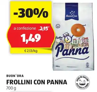 ALDI BUON'ORA FROLLINI CON PANNA 700 g offerta
