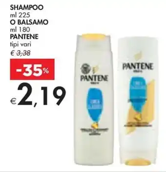 Bennet SHAMPOO ml 225 O BALSAMO ml 180 PANTENE tipi vari offerta