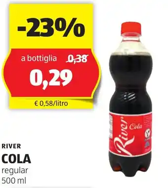 ALDI RIVER COLA regular 500 ml offerta
