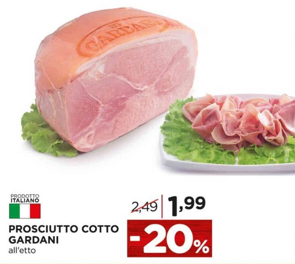 PROSCIUTTO COTTO GARDANI all'etto offerta di Alì Supermercati