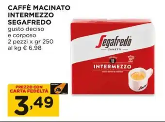 CAFFÈ MACINATO INTERMEZZO SEGAFREDO gusto deciso e corposo 2 pezzi x gr 250