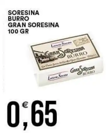 Vantaggio Cash&Carry SORESINA BURRO GRAN SORESINA 100 GR offerta