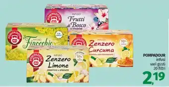 POMPADOUR infusi vari gusti 20 filtri