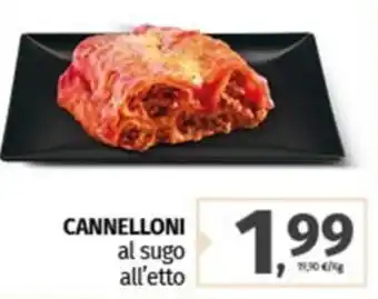 CANNELLONI al sugo all'etto