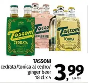 TASSONI cedrata/tonica al cedro/ ginger beer 18 cl x 4