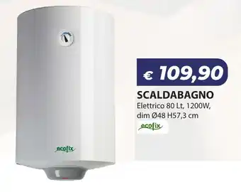 SCALDABAGNO Elettrico 80 Lt, 1200W, dim Ø48 H57,3 cm