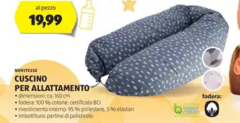 ALDI NOVITESSE CUSCINO PER ALLATTAMENTO offerta